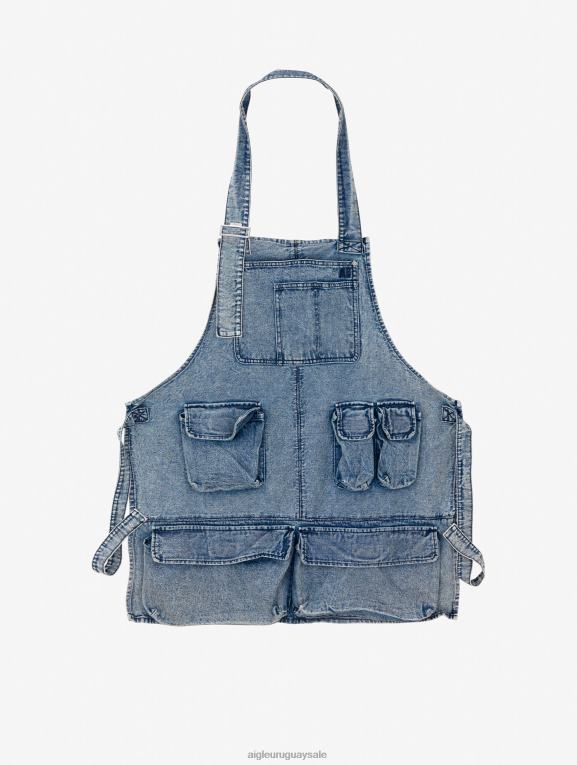 Aigle hombres accesorios T20BD415 lejía ligera de mezclilla delantal de jardinería de mezclilla con bolsillos
