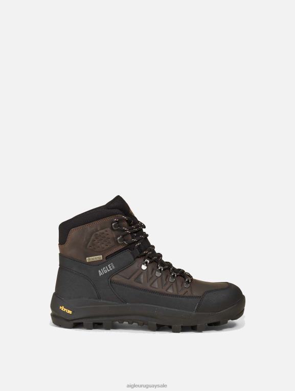 Aigle hombres botas T20BD269 marron oscuro bota de lluvia tobillera de alto rendimiento
