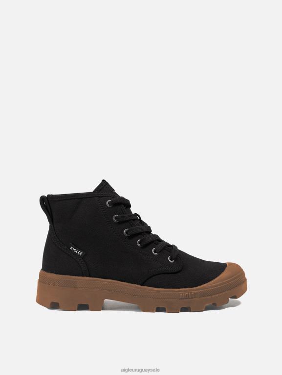 Aigle hombres zapatos T20BD262 negro el zapato versátil hecho de algodón reciclado